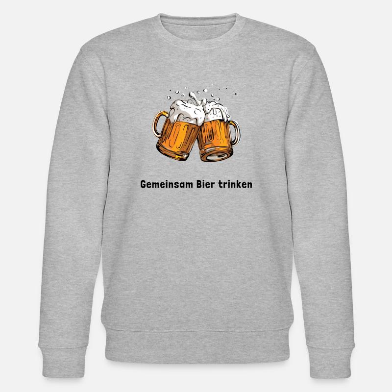 Gemeinsam Bier trinken - Stanley/Stella Unisex Bio-Sweatshirt CHANGER  - Grau meliert