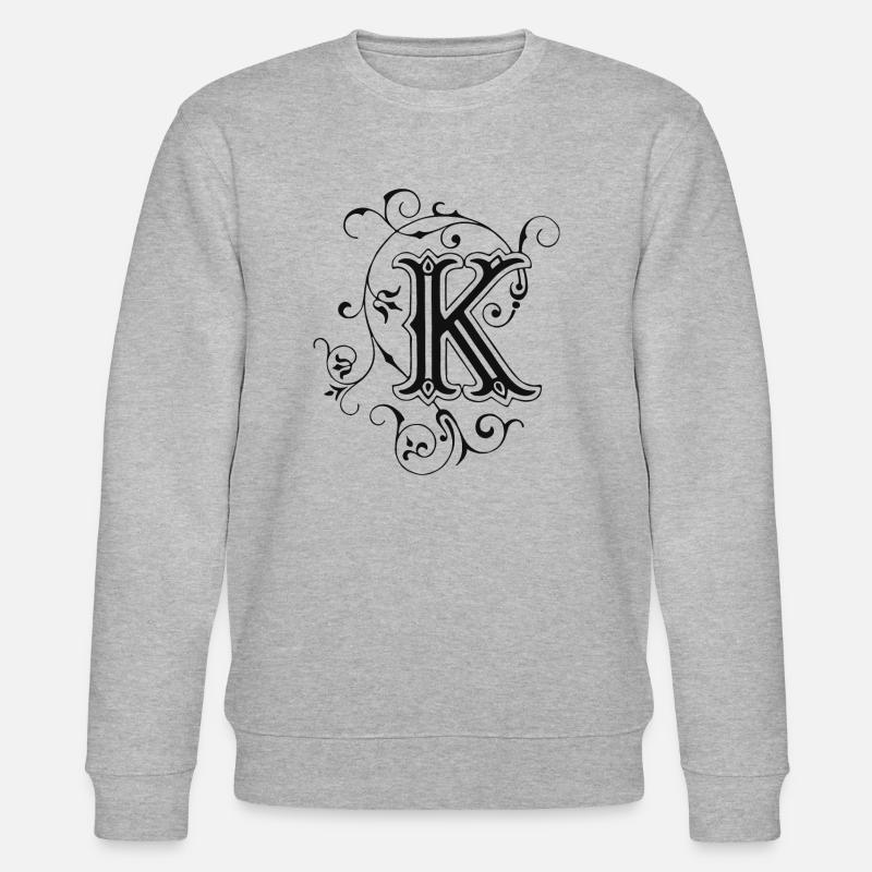 Buchstabe-K-Verzierung - Stanley/Stella Unisex Bio-Sweatshirt CHANGER  - Grau meliert