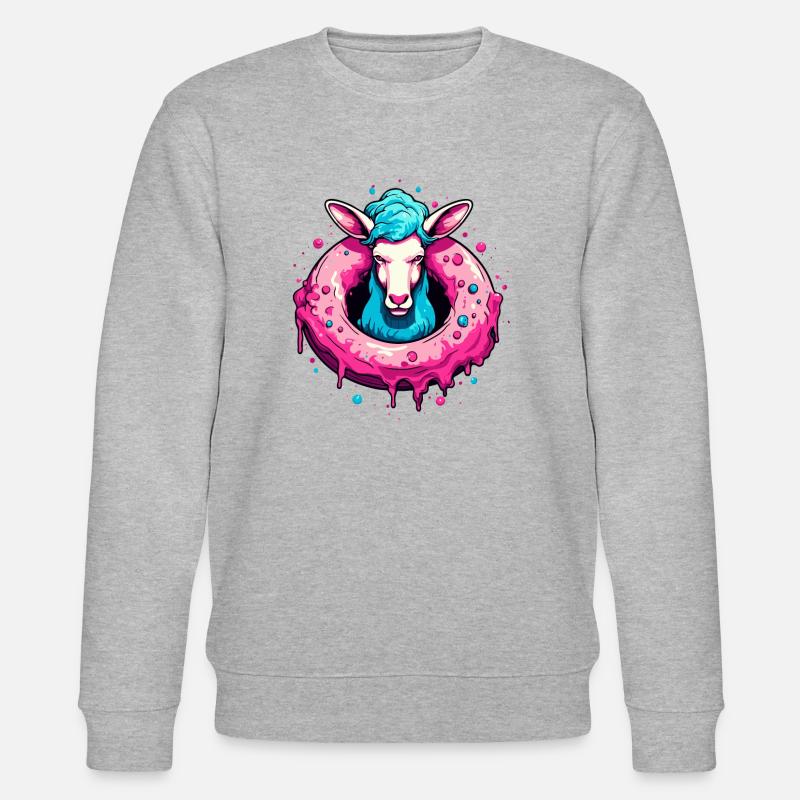Le mouton Donut - Sweat bio CHANGER Stanley/Stella Unisexe - gris chiné