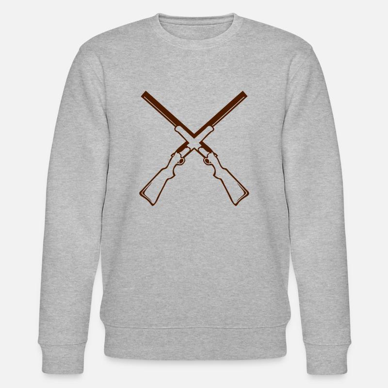 Doppel-Gewehr Jagd - Stanley/Stella Unisex Bio-Sweatshirt CHANGER  - Grau meliert