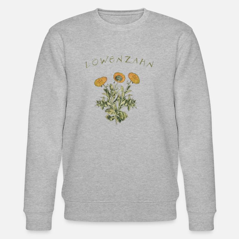 Löwenzahn Retro Blume Garten - Stanley/Stella Unisex Bio-Sweatshirt CHANGER  - Grau meliert