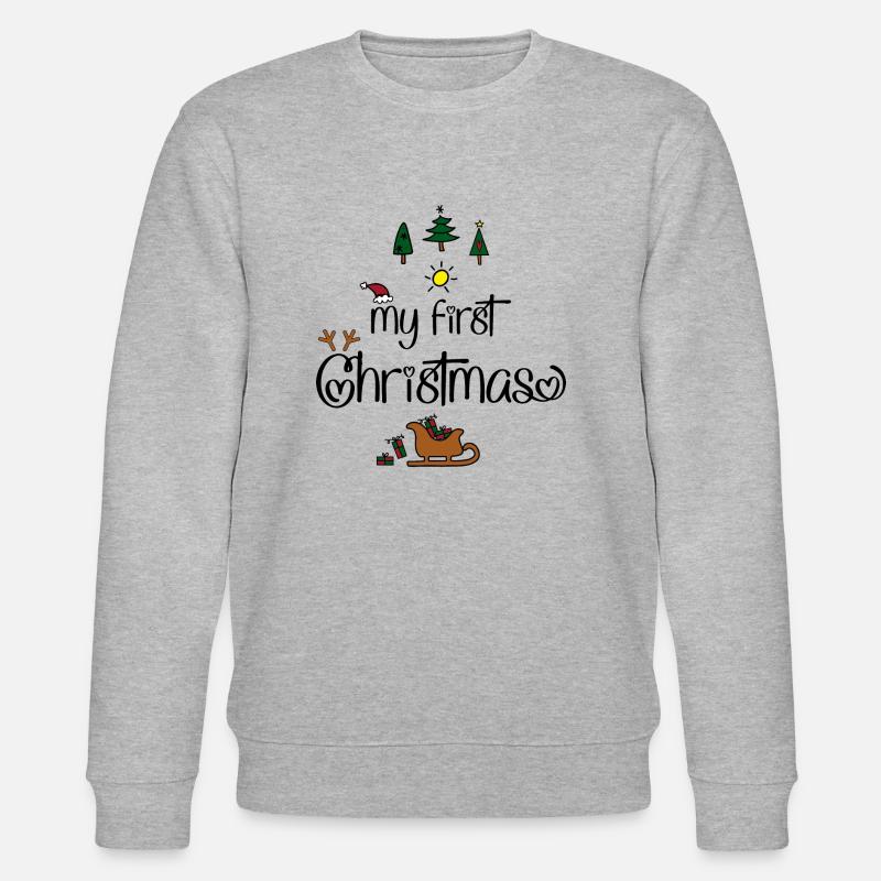 My first Christmas - Stanley/Stella Unisex Bio-Sweatshirt CHANGER  - Grau meliert