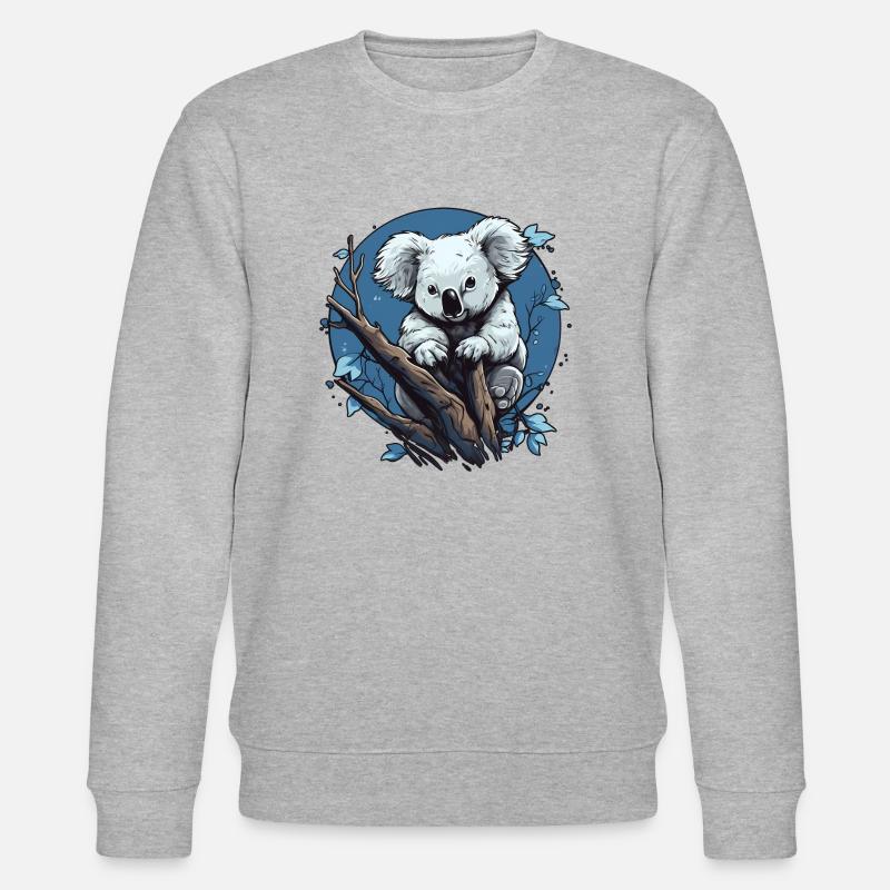 Süßer Koala - Stanley/Stella Unisex Bio-Sweatshirt CHANGER  - Grau meliert