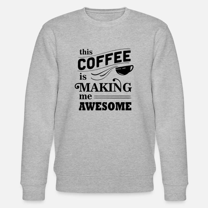 Awesome Coffee Boost - Stanley/Stella Unisex Bio-Sweatshirt CHANGER  - Grau meliert