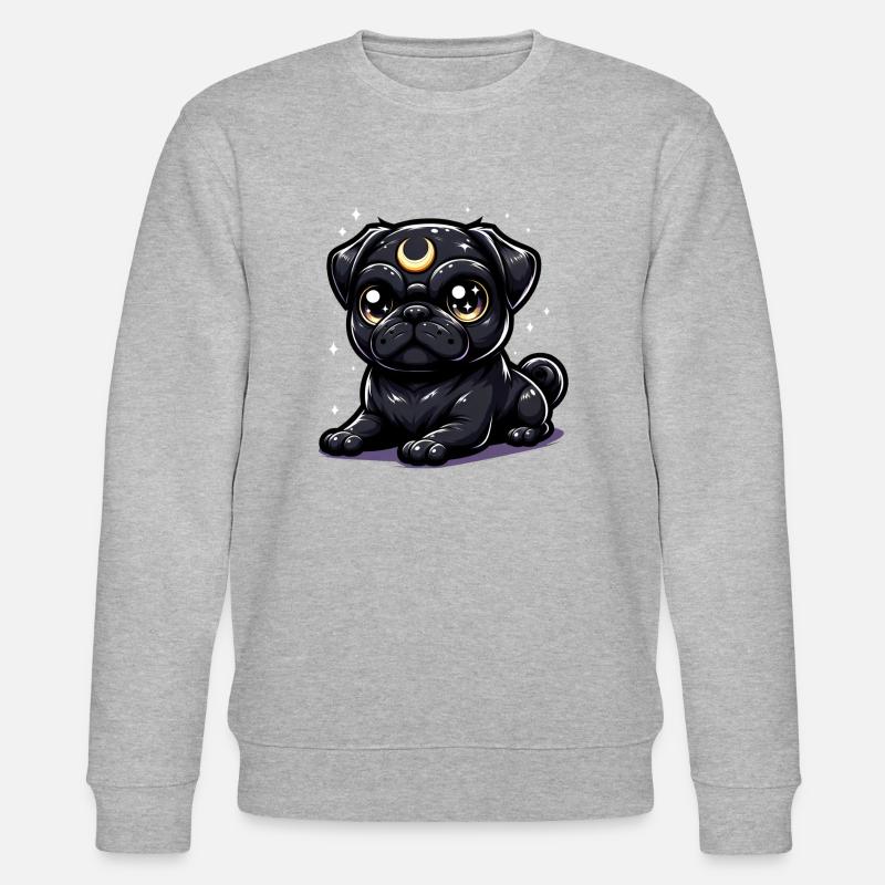 Mondhüter Mops - Stanley/Stella Unisex Bio-Sweatshirt CHANGER  - Grau meliert