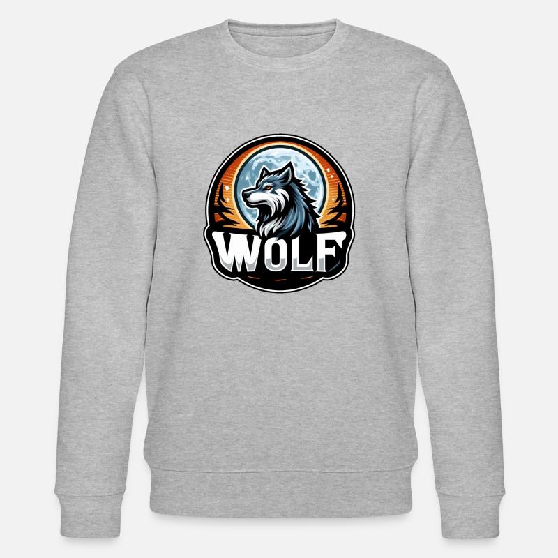 Wolf-Logo - Stanley/Stella Unisex Bio-Sweatshirt CHANGER  - Grau meliert