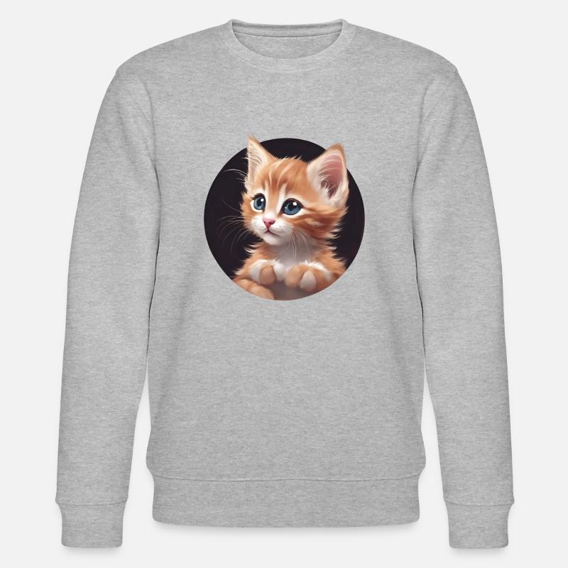 Kleines Kätzchen - Stanley/Stella Unisex Bio-Sweatshirt CHANGER  - Grau meliert