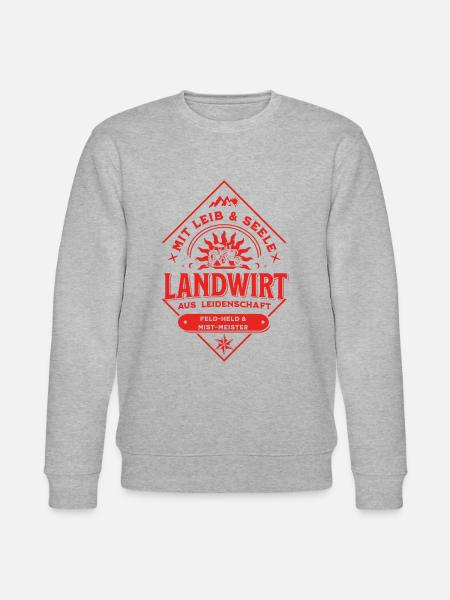 Landwirt aus Leidenschaft:Feld-Held & Mist-Meister - Stanley/Stella Unisex Bio-Sweatshirt CHANGER - Grau meliert