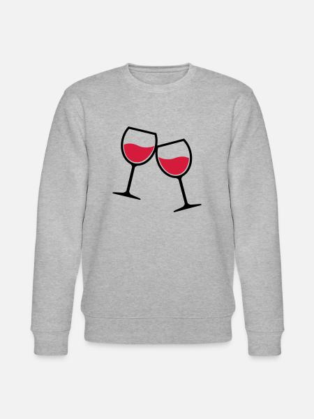 Zwei Weingläser anstoßen - Stanley/Stella Unisex Bio-Sweatshirt CHANGER  - Grau meliert
