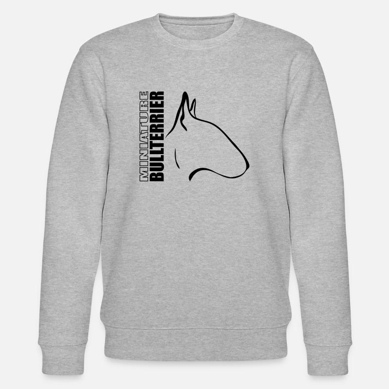 MINIATURE BULLTERRIER PROFIL - Stanley/Stella Unisex Bio-Sweatshirt CHANGER  - Grau meliert