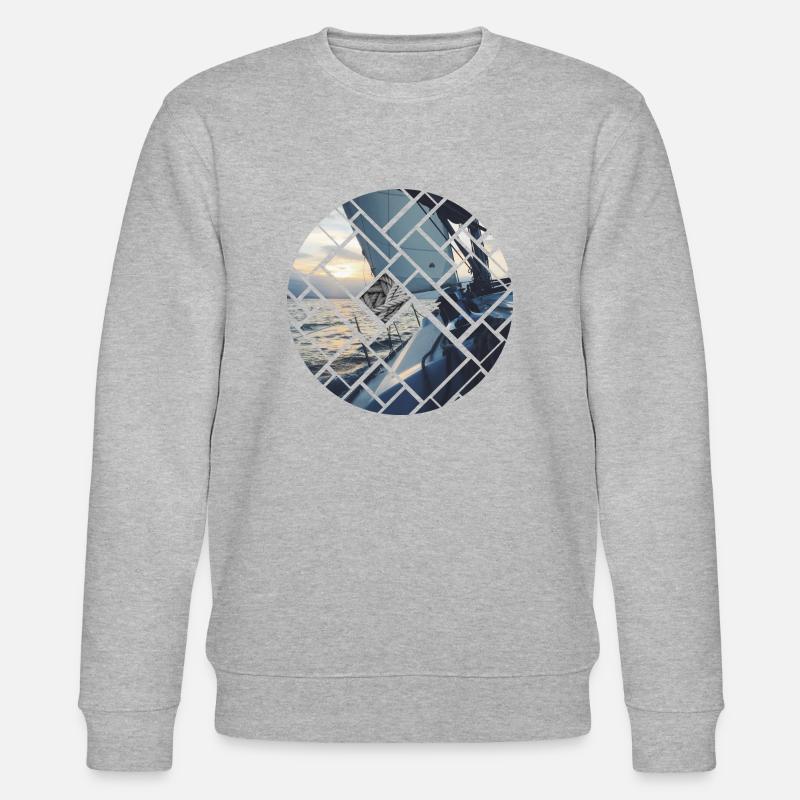 Ocean Sailing Graphic Design - Stanley/Stella Unisex Bio-Sweatshirt CHANGER  - Grau meliert