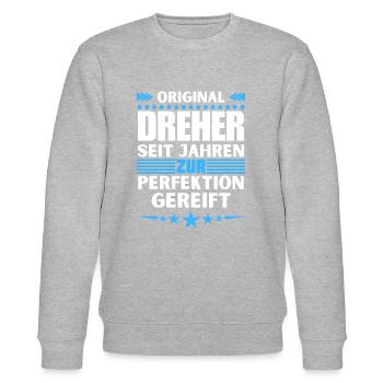 Zur Perfektion gereifter Dreher - Stanley/Stella Unisex Bio-Sweatshirt CHANGER  - Grau meliert - Vorne - Nik (191cm) & Marisol (170cm)