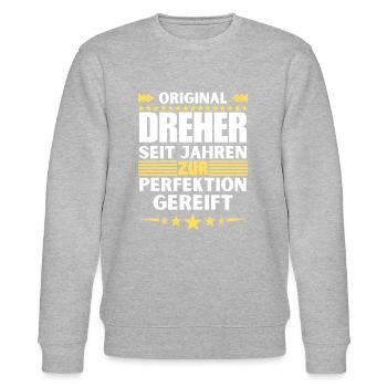Zur Perfektion gereifter Dreher - Stanley/Stella Unisex Bio-Sweatshirt CHANGER  - Grau meliert - Vorne - Nik (191cm) & Marisol (170cm)
