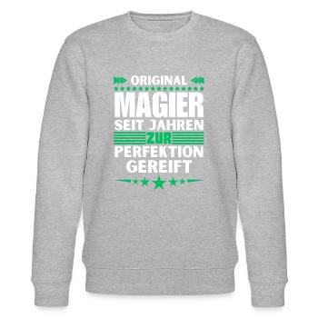 Magicians Matured to Perfection - Stanley/Stella CHANGER Unisex Organic Sweatshirt - heather grey - Front - Nik (191cm) & Marisol (170cm)