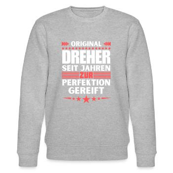 Zur Perfektion gereifter Dreher - Stanley/Stella Unisex Bio-Sweatshirt CHANGER  - Grau meliert - Vorne - Nik (191cm) & Marisol (170cm)