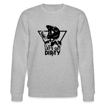 Dirt Bike - Stanley/Stella Unisex Bio-Sweatshirt CHANGER  - Grau meliert - Vorne - Nik (191cm) & Marisol (170cm)