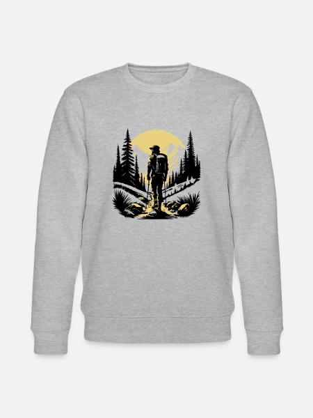 Hike with me - Stanley/Stella CHANGER Unisex Organic Sweatshirt - heather grey