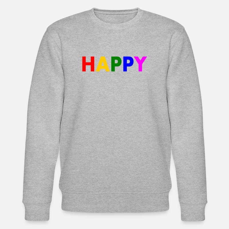 Happy - Stanley/Stella Unisex Bio-Sweatshirt CHANGER  - Grau meliert
