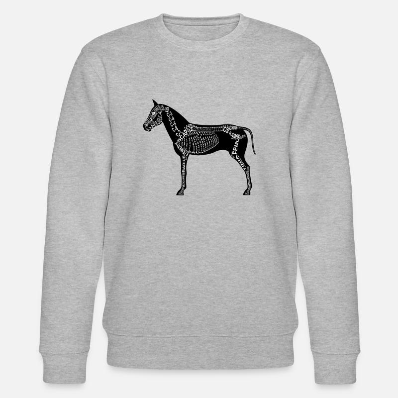 Pferde-Skelett - Stanley/Stella Unisex Bio-Sweatshirt CHANGER  - Grau meliert