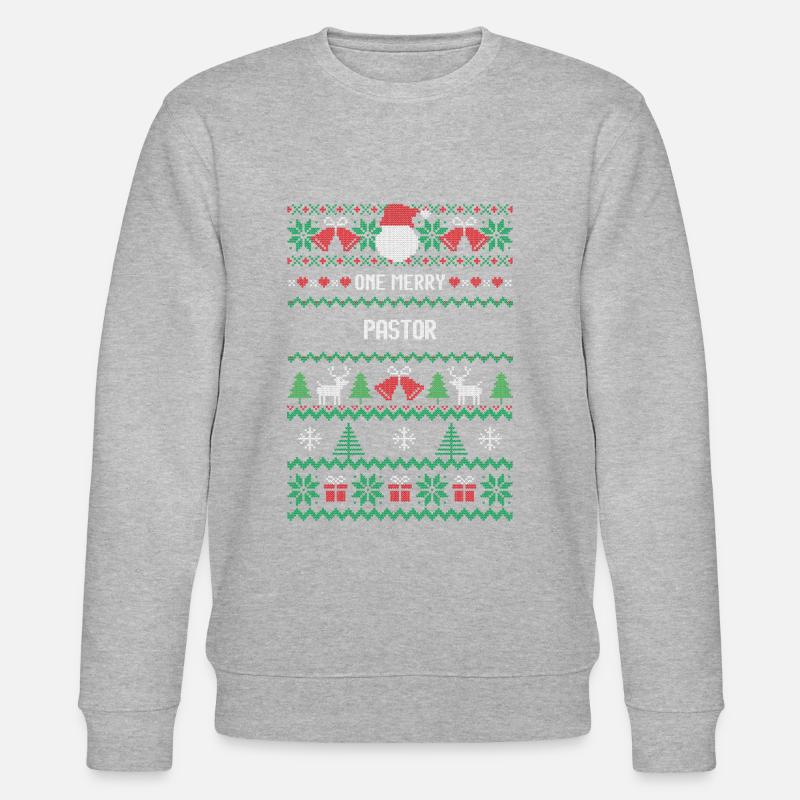 Un joyeux pasteur - Sweat bio CHANGER Stanley/Stella Unisexe - gris chiné