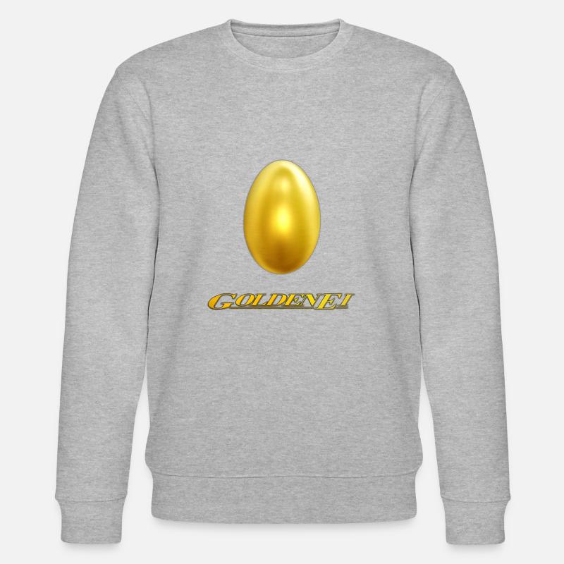 Golden Ei Egg - Stanley/Stella Unisex Bio-Sweatshirt CHANGER  - Grau meliert