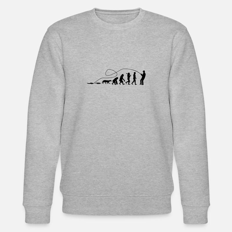 Evolution Angler TShirt - Stanley/Stella CHANGER Unisex Organic Sweatshirt - heather grey