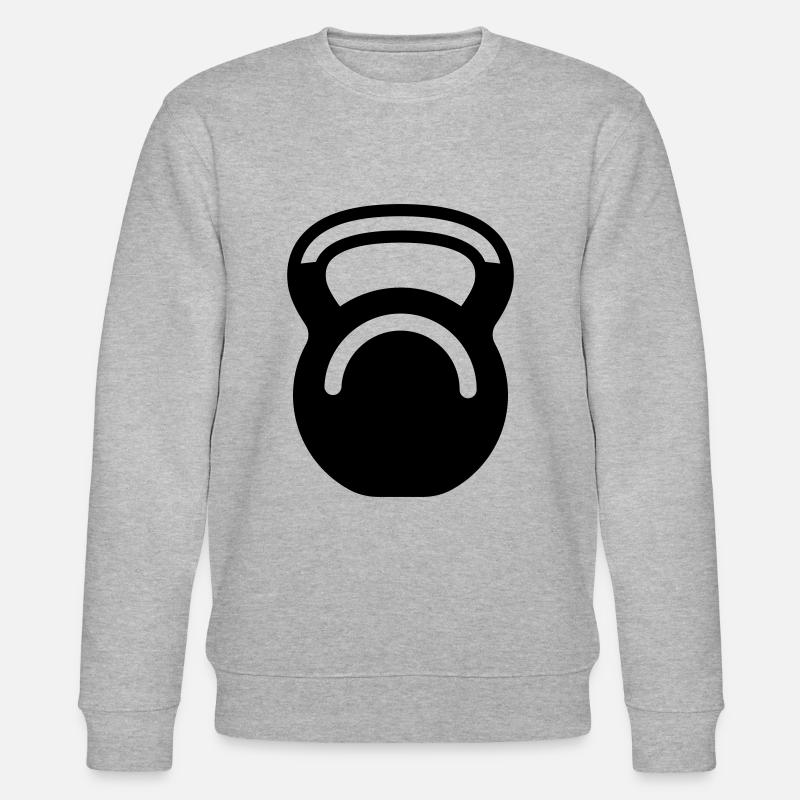 Icône de poids d’haltères - Sweat bio CHANGER Stanley/Stella Unisexe - gris chiné
