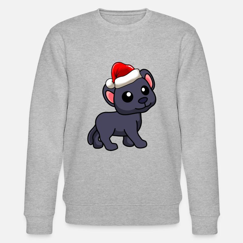 Panther Comic Weihnachten - Stanley/Stella Unisex Bio-Sweatshirt CHANGER  - Grau meliert