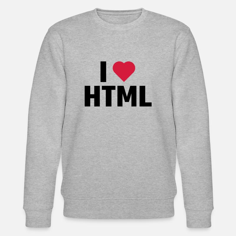 Ich liebe HTML - Stanley/Stella Unisex Bio-Sweatshirt CHANGER  - Grau meliert