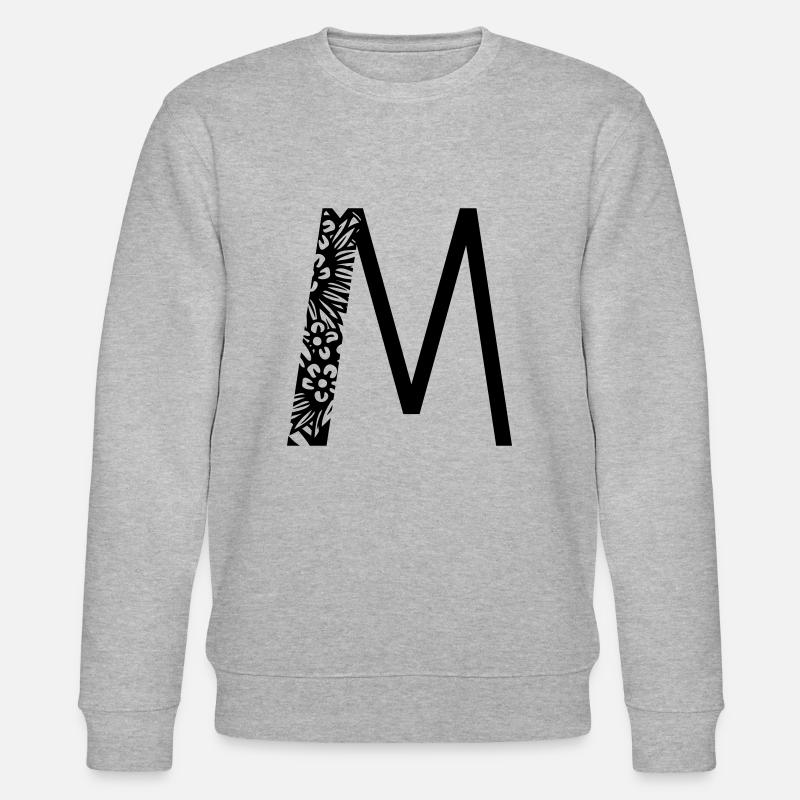 Buchstabe M - Stanley/Stella Unisex Bio-Sweatshirt CHANGER  - Grau meliert