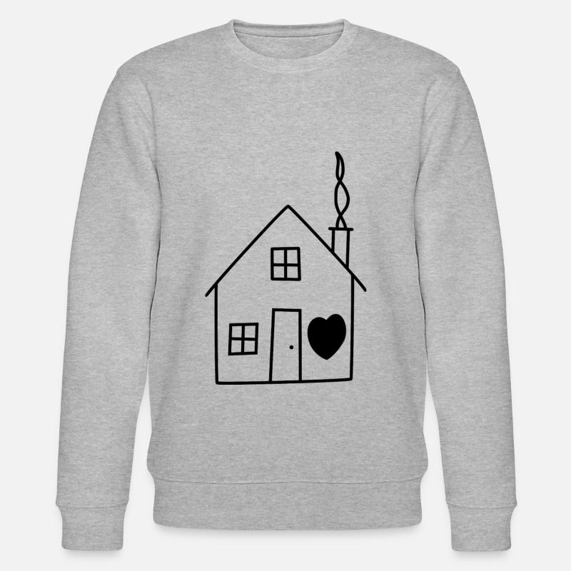 Haus Zuhause Liebe - Stanley/Stella Unisex Bio-Sweatshirt CHANGER  - Grau meliert