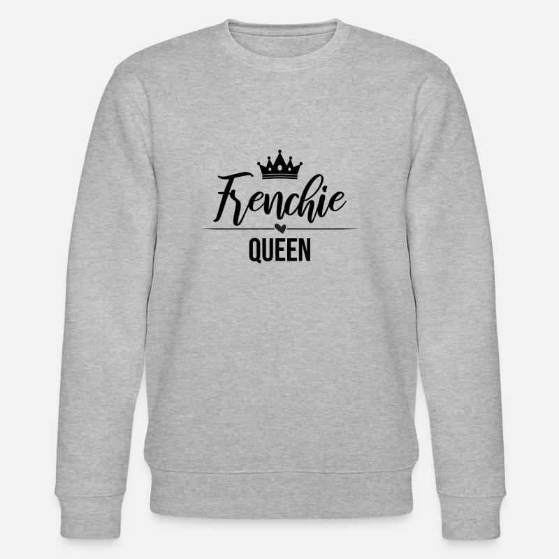 Frenchie Queen Queen - noir - Sweat bio CHANGER Stanley/Stella Unisexe - gris chiné