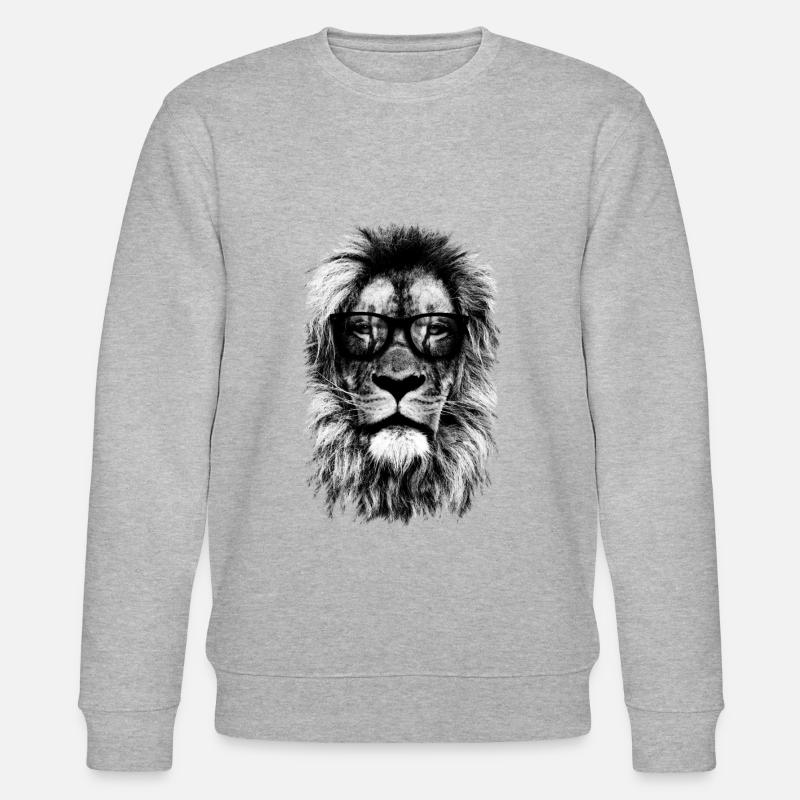 Lion de hipster - Sweat bio CHANGER Stanley/Stella Unisexe - gris chiné