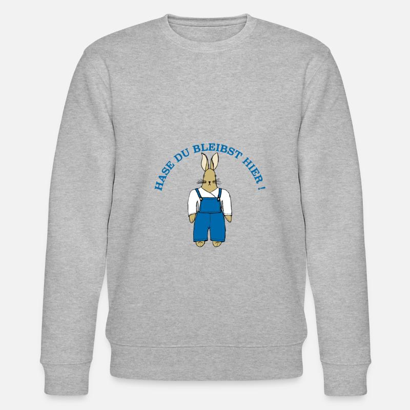 HASE DU BLEIBST HIER! - Stanley/Stella Unisex Bio-Sweatshirt CHANGER - Grau meliert