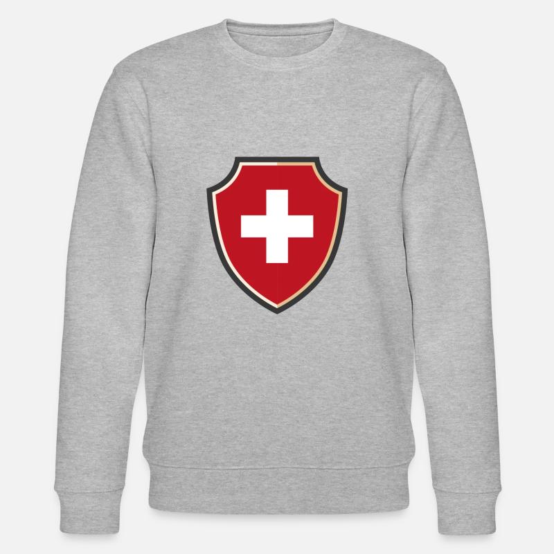 Drapeau suisse - Sweat bio CHANGER Stanley/Stella Unisexe - gris chiné