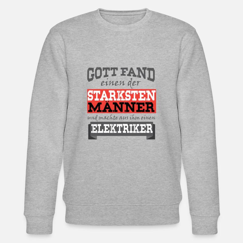 Elektriker - Coole deutsche Elektro-Geschenkidee - Stanley/Stella Unisex Bio-Sweatshirt CHANGER  - Grau meliert
