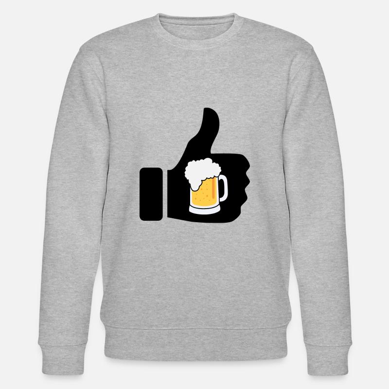 Wir Liken Bier - Stanley/Stella Unisex Bio-Sweatshirt CHANGER  - Grau meliert
