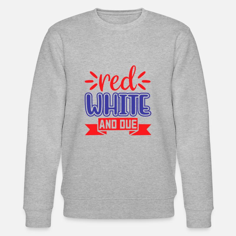 Rouge blanc et dû - Sweat bio CHANGER Stanley/Stella Unisexe - gris chiné