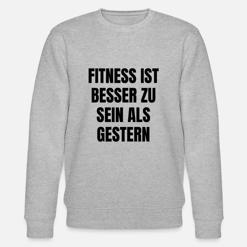 Besser als gestern - Stanley/Stella Unisex Bio-Sweatshirt CHANGER  - Grau meliert