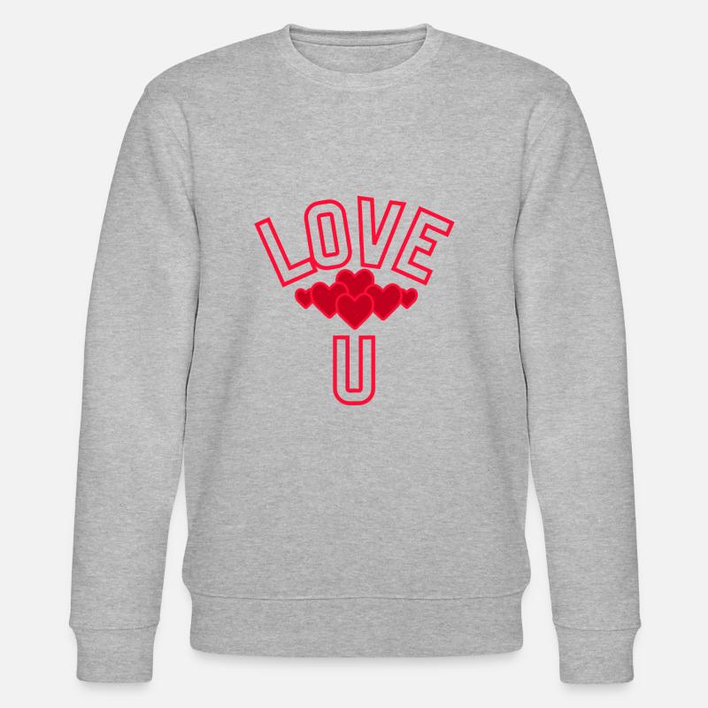 LOVE - Stanley/Stella Unisex Bio-Sweatshirt CHANGER  - Grau meliert
