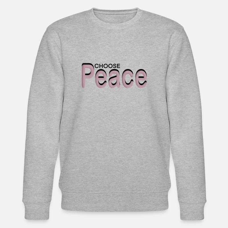 Choose Peace - Stanley/Stella Unisex Bio-Sweatshirt CHANGER  - Grau meliert