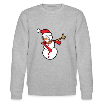 Weihnachten - Stanley/Stella Unisex Bio-Sweatshirt CHANGER  - Grau meliert - Vorne - Nik (191cm) & Marisol (170cm)