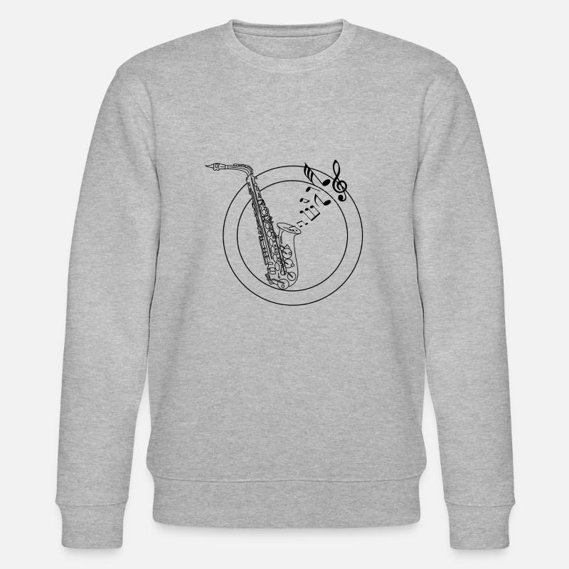 saxophone - Sweat bio CHANGER Stanley/Stella Unisexe - gris chiné