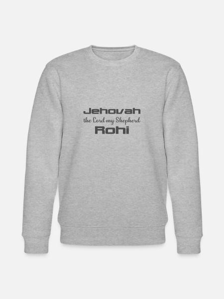 Kristillinen muotoilu Jehova Rohi Psalmi 23 - Stanley/Stella CHANGER unisex luomu-collegepaita - harmaasävyinen