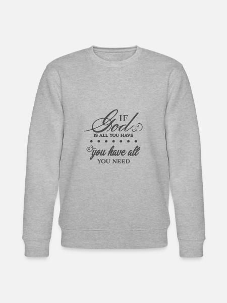 Christian Design God our Everything - Stanley/Stella CHANGER Unisex Organic Sweatshirt - heather grey