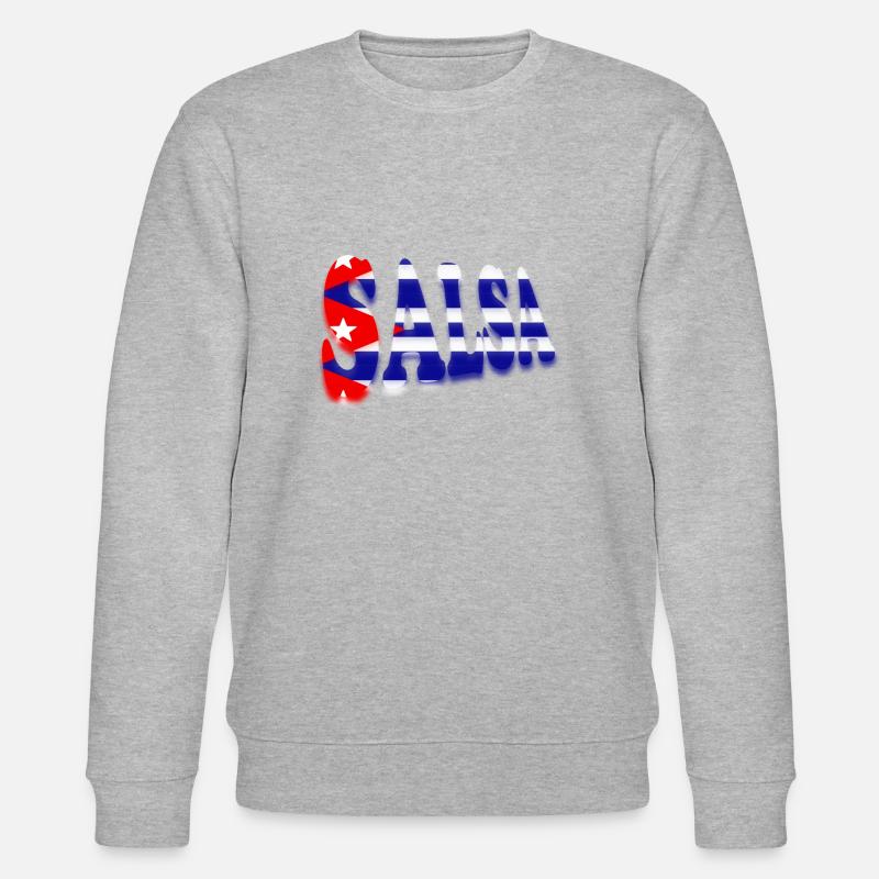 Salsa Flagge Kuba - Stanley/Stella Unisex Bio-Sweatshirt CHANGER - Grau meliert