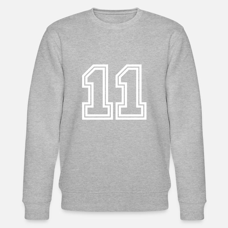 11 Zahl symbol - Stanley/Stella Unisex Bio-Sweatshirt CHANGER  - Grau meliert