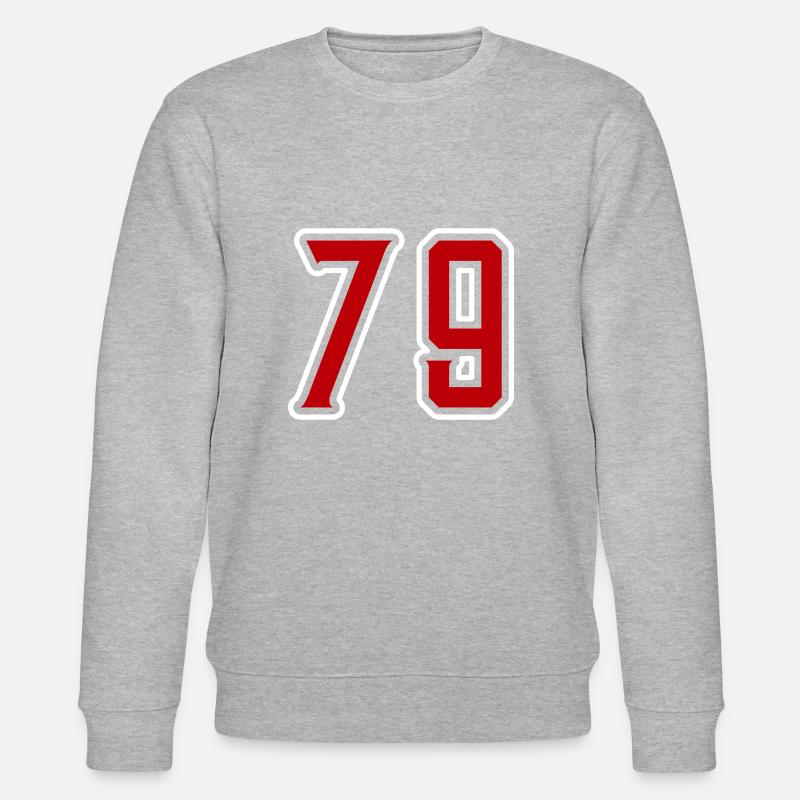 79 Zahl Symbol - Stanley/Stella Unisex Bio-Sweatshirt CHANGER  - Grau meliert