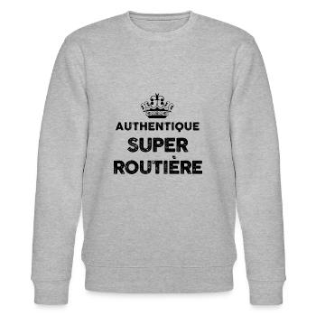 Super routière poids lourds - Sweat bio CHANGER Stanley/Stella Unisexe - gris chiné - Devant - Nik (191cm) & Marisol (170cm)