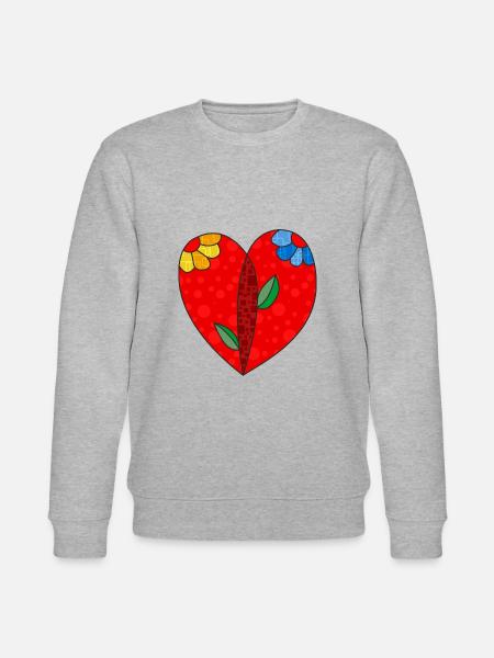 Herz für Sie - Stanley/Stella Unisex Bio-Sweatshirt CHANGER - Grau meliert
